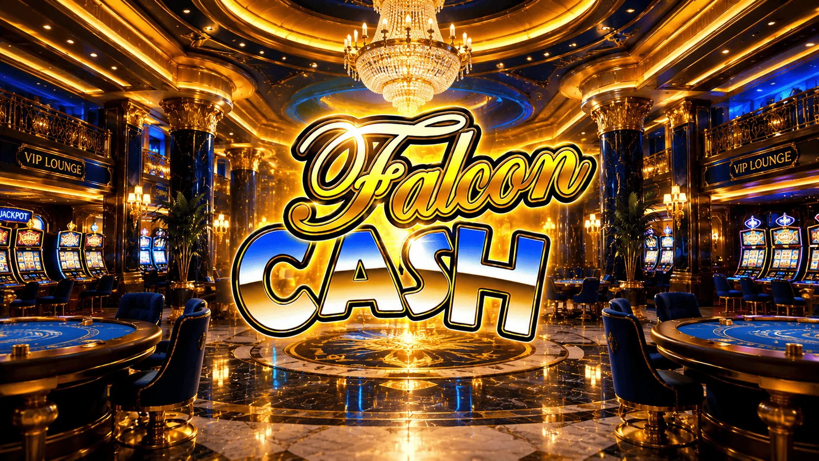 Sal&oacute;n de casino con la m&aacute;quina de Falcon Cash