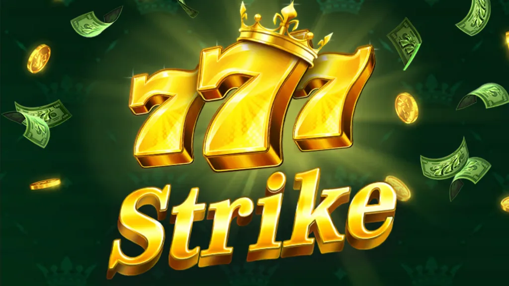 777 Strike con premios y billetes en la pantalla de bonus